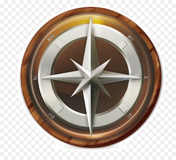 Navigation Icon - Hand-drawn vector sailing tools compass png 