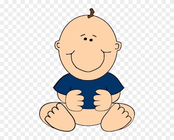Navy Baby Sitting Clip Art - Baby Boy Coloring Page