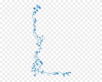 Navy Borders - Floral Vector Border Png