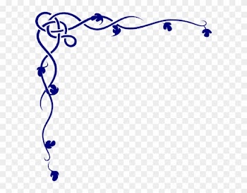 Navy Decorative Swirl Clip Art At Clker Com Vector - Bridal Shower Clip Art Borders