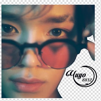 NCT U BOSS, man wearing black framed sunglasses transparent background PNG clipart