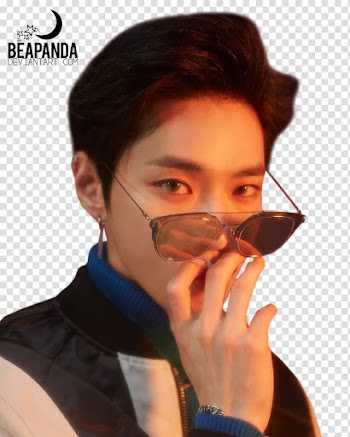 NCT U BOSS, man wearing gray framed sunglasses transparent background PNG clipart
