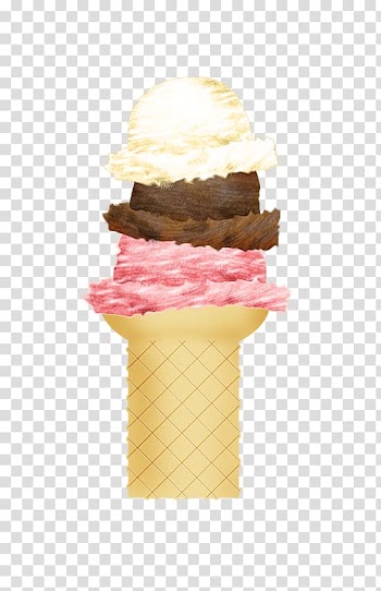 Neapolitan ice cream Ice cream cone ForgetMeNot, Colorful ice cream transparent background PNG clipart