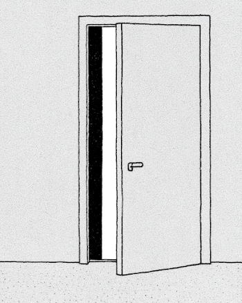 Nearly Closed Door Illustration
