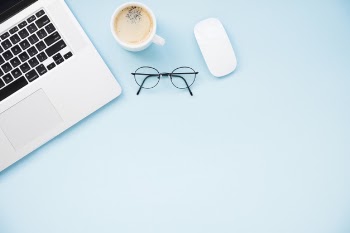 Neat and minimalist desk flat lay Free Photo
