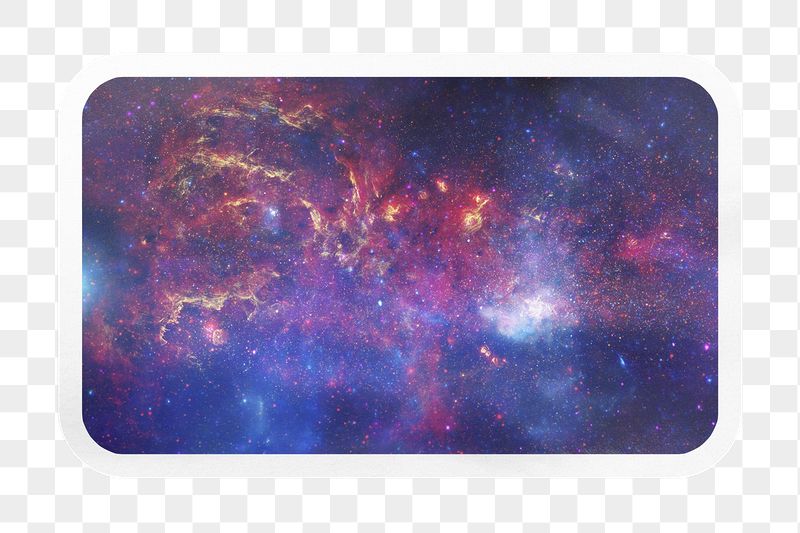 Nebula galaxy png rectangle badge | Free PNG - rawpixel