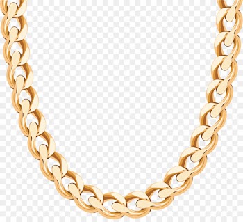 Necklace Chain Gold Earring - Vector gold chains 