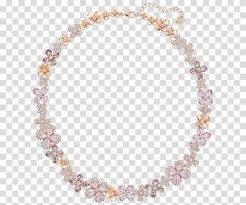 Necklace Elderflower cordial Swarovski AG Wreath, Necklace Swarovski jewelry ladies diamond flower stone transparent background PNG clipart
