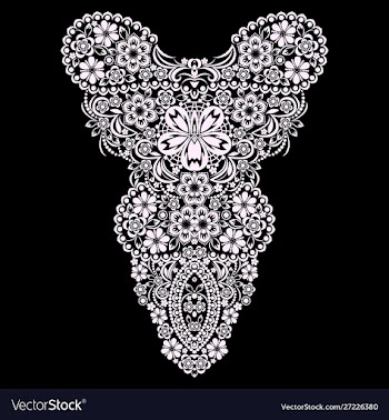 Neckline - ornamental ethnic design vector image