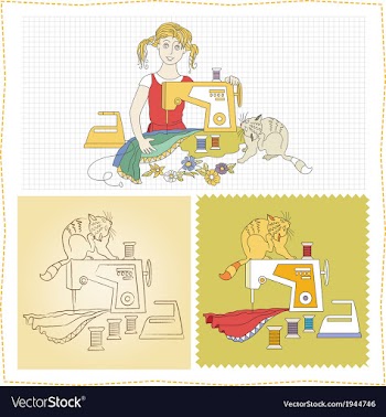 Needlework7 vector image