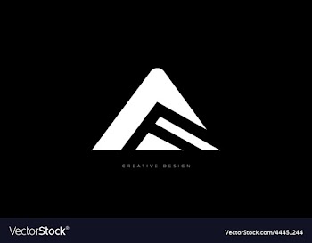 negative space af branding logo