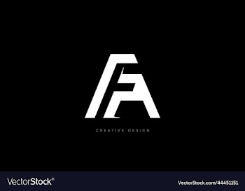 negative space letter branding af logo