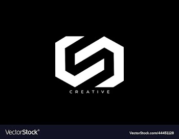 negative space s letter branding