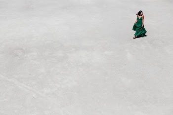 Negative Space Woman In Green Dress