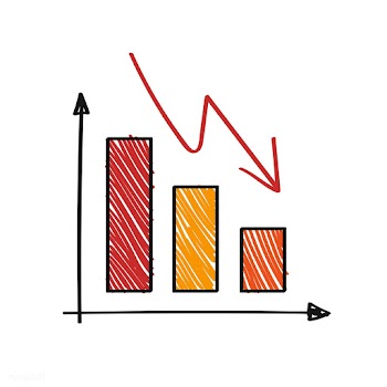 Negatively declining and failing graph illust.. | Free stock vector - 472104