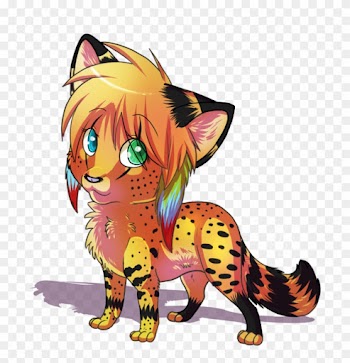 Neko Wolf Chibi - Gray Wolf