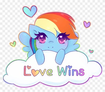 Nekocakeart, Cloud, Cute, Gay Pride, Heart, Lovewins, - Cartoon