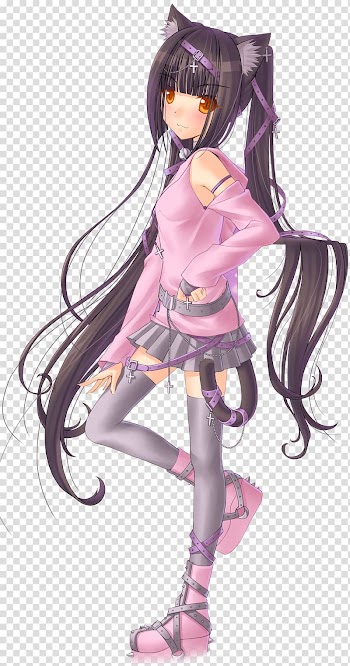 Nekopara Anime Catgirl Neko Works, chocolat transparent background PNG clipart