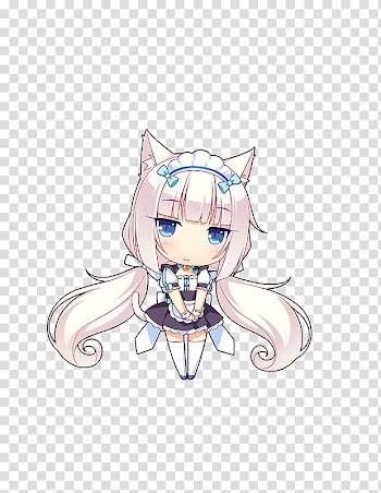 Nekopara Chibi Catgirl Anime Drawing, Chibi transparent background PNG clipart