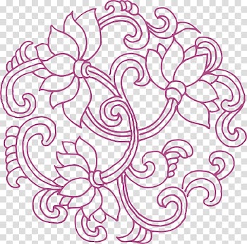 Nelumbo nucifera Circle Motif , Pink lotus flower pattern transparent background PNG clipart
