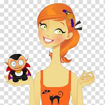 Nena para halloween transparent background PNG clipart
