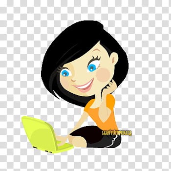 Nenitas de Halloween, woman using laptop computer sticker transparent background PNG clipart