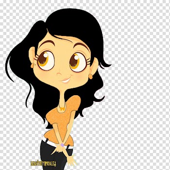 Nenitas de Halloween, woman with black hair cartoon transparent background PNG clipart