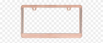 Neo Diamondesque Rose Gold License Plate Frame - Neo Diamondesque Rose Gold License Plate Frame