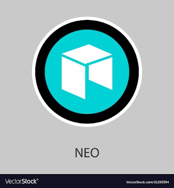 Neo icon isolated on white cryptocurrency vector image