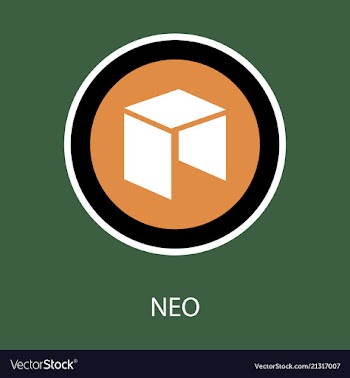 Neo icon isolated on white cryptocurrency vector image