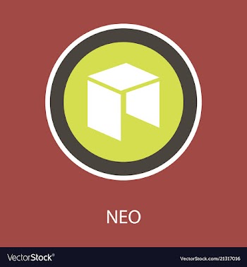 Neo icon isolated on white cryptocurrency vector image