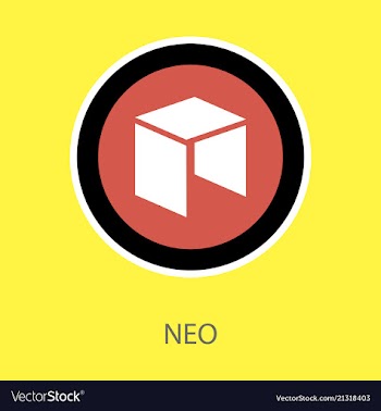 Neo icon isolated on white cryptocurrency vector image
