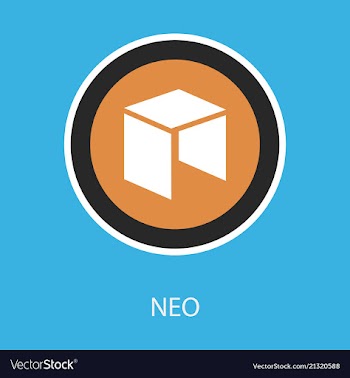 Neo icon isolated on white cryptocurrency vector image