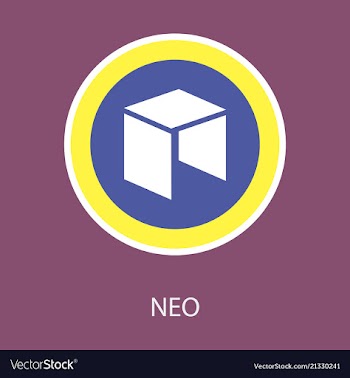 Neo icon isolated on white cryptocurrency vector image