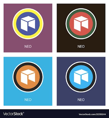 Neo icon isolated on white cryptocurrency vector image