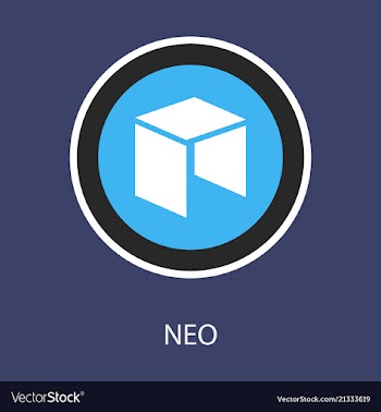 Neo icon isolated on white cryptocurrency vector image