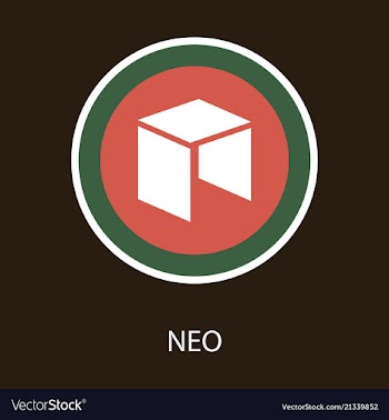 Neo icon isolated on white cryptocurrency vector image