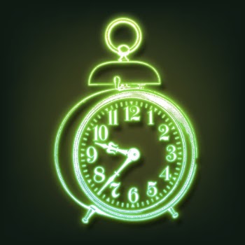 Neon alarm clock clipart, object | Free PSD - rawpixel