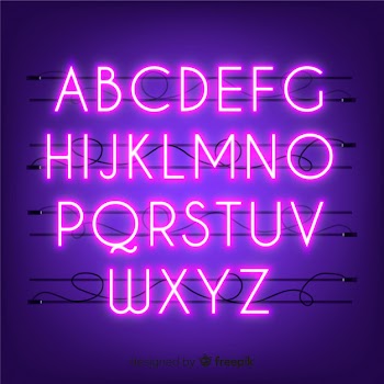 Neon alphabet