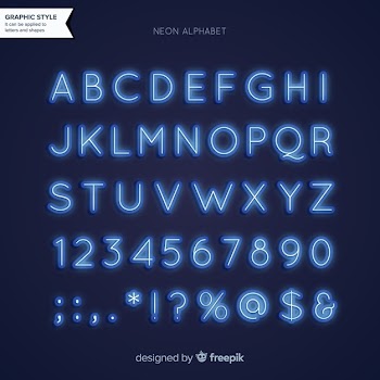 Neon alphabet