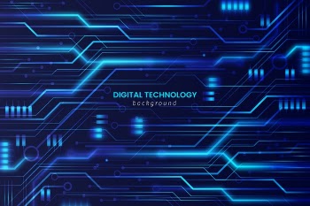 Neon circuit board wallpaper Free Vector