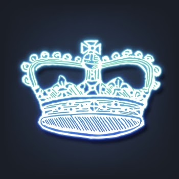 Neon crown clipart, blue aesthetic | Free PSD - rawpixel