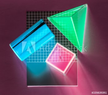 Neon cubes