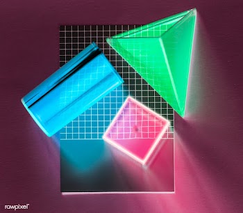 Neon cubes | Free stock photo - 412866