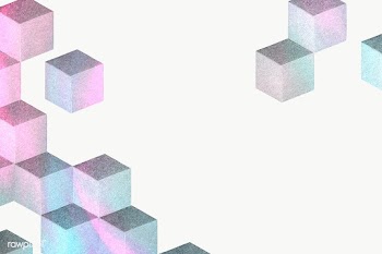 Neon cubic paper craft textured cubic patterned template | Free  transparent png - 2348198