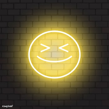 Neon excited emoji | Free stock vector - 584092