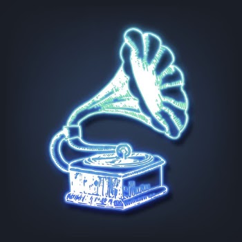 Neon gramophone clipart, record player | Free PSD - rawpixel