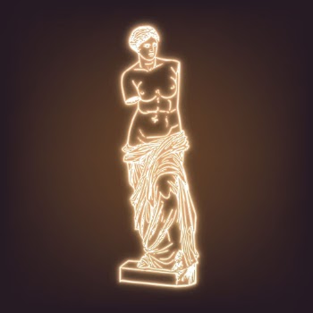 Neon Greek goddess statue clipart, | Free PSD - rawpixel
