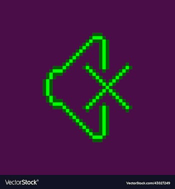 neon green glowing icon silent mode button