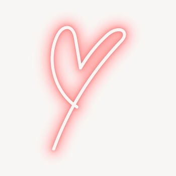 Neon heart doodle vector | Free Vector - rawpixel